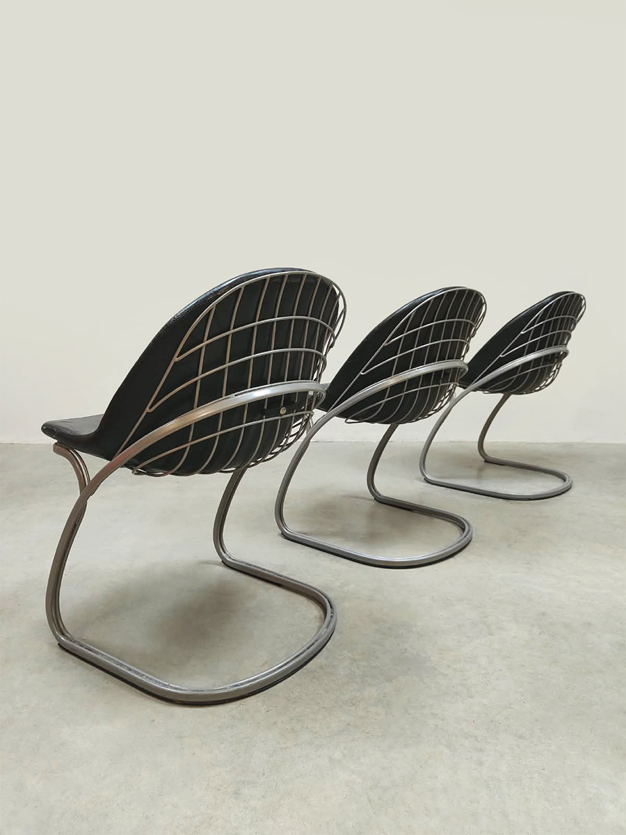 Midcentury furniture design Italian design Pascale dining chairs Italiaanse eetkamerstoelen Gastone Rinaldi for Rima