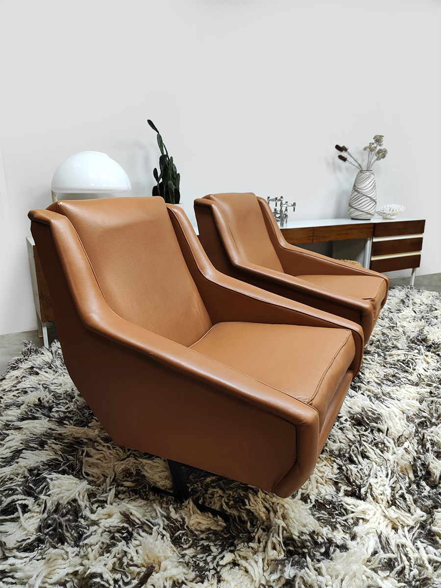Italian vintage furniture design lounge chairs Italiaanse fauteuils 1950-1960