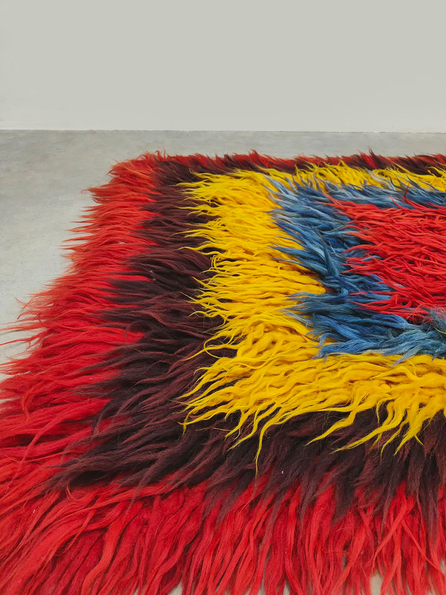 Vintage Turkish Tulu rug carpet Turks tapijt vloerkleed ‘Geometric colours’