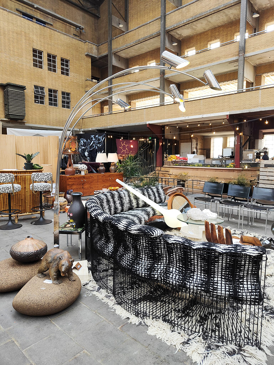 Midcentury interior design Pantonova modular sofa modulaire elementen bank Verner Panton Fritz Hansen