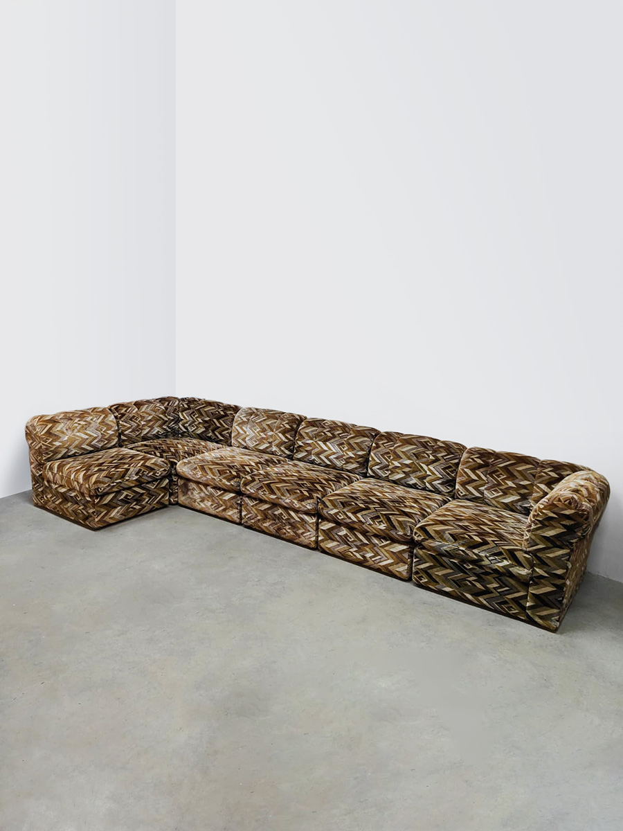 Vintage design modular sofa ‘Geometric dessin’