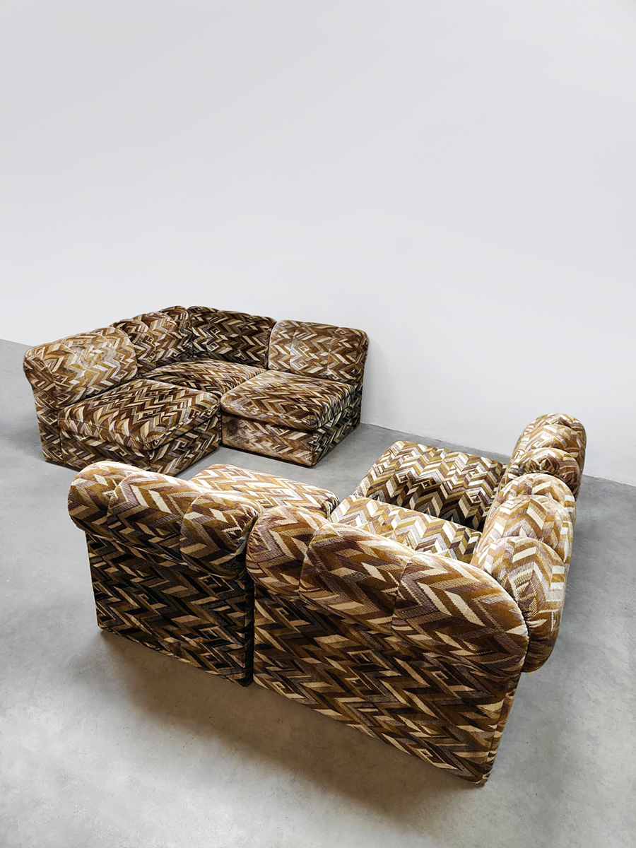 Vintage design modular sofa ‘Geometric dessin’