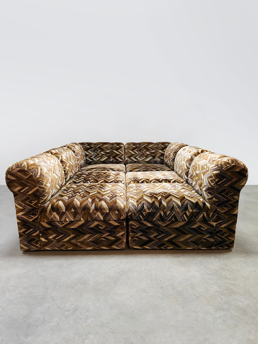 Vintage design modular sofa ‘Geometric dessin’