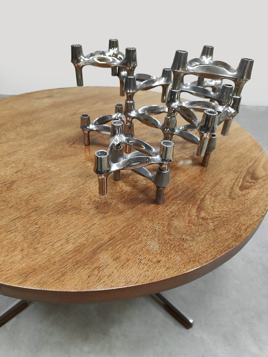 Vintage Dutch design round coffee table side table ronde salontafel