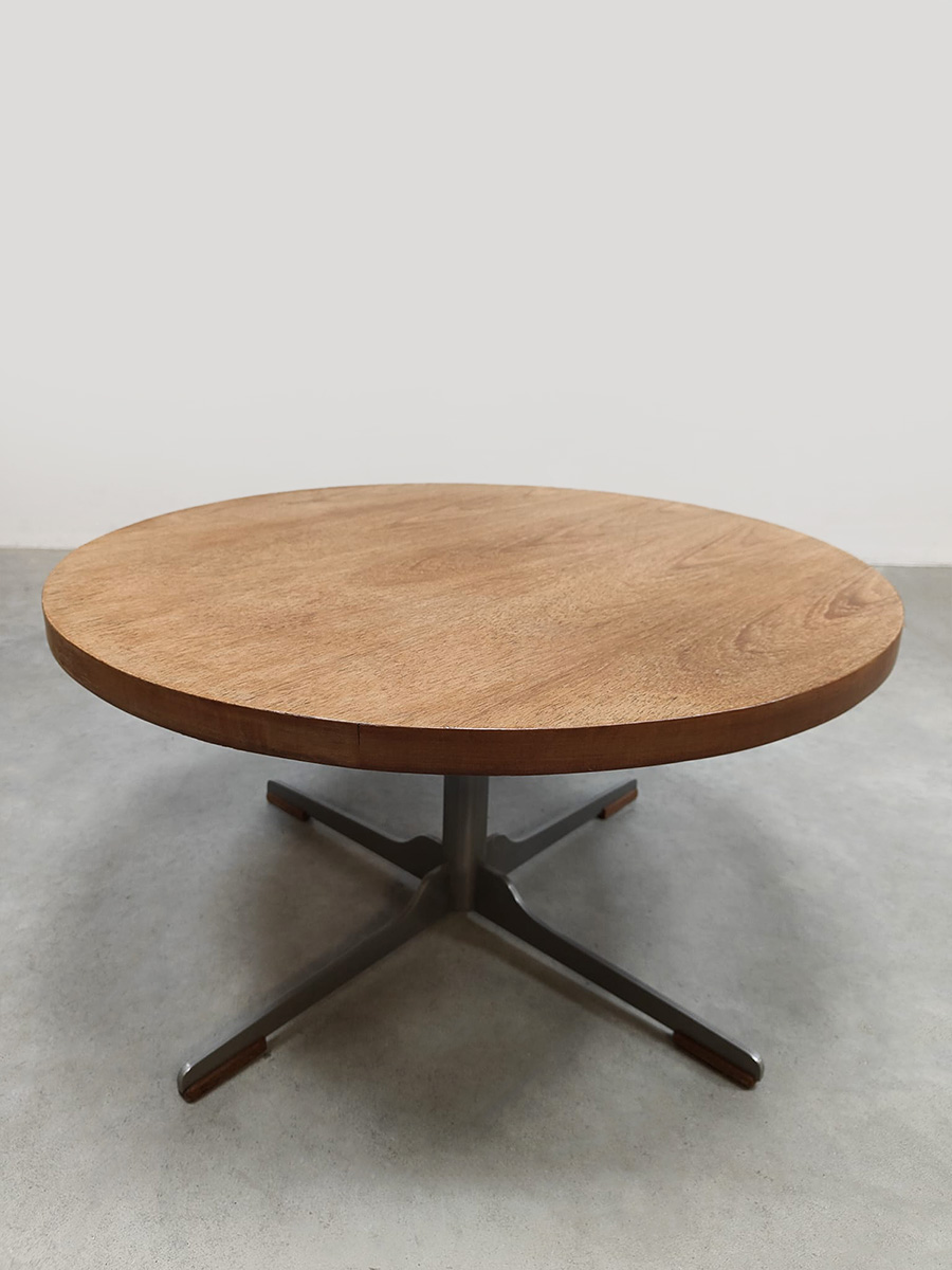 Vintage furniture design round coffee table side table ronde salontafel bijzettafel 1970