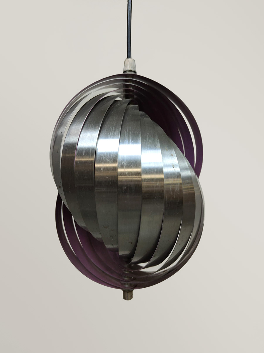 Vintage design twirling pendant hanglamp Henri Mathieu Lyfa