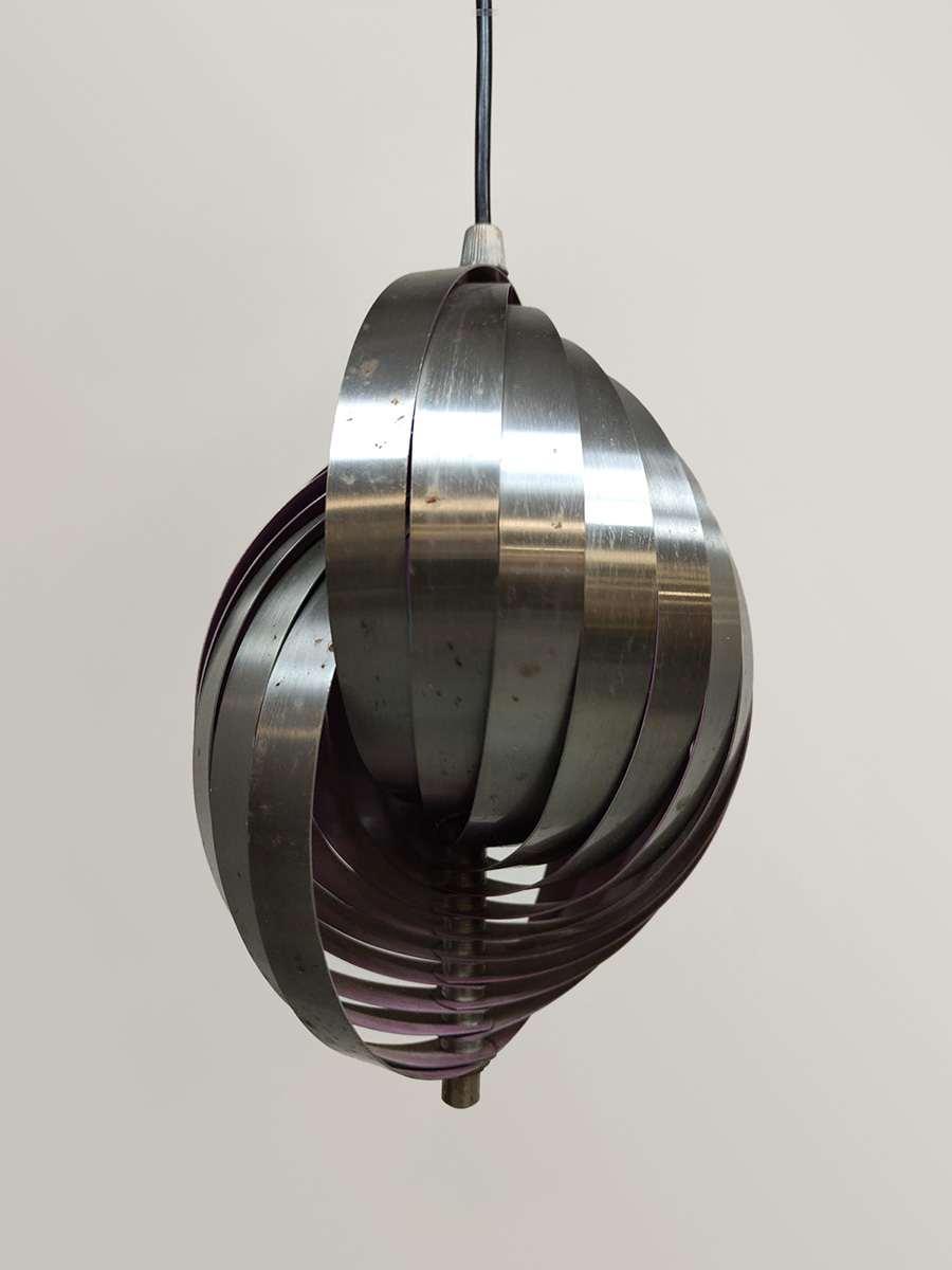 Vintage design twirling pendant hanglamp Henri Mathieu Lyfa
