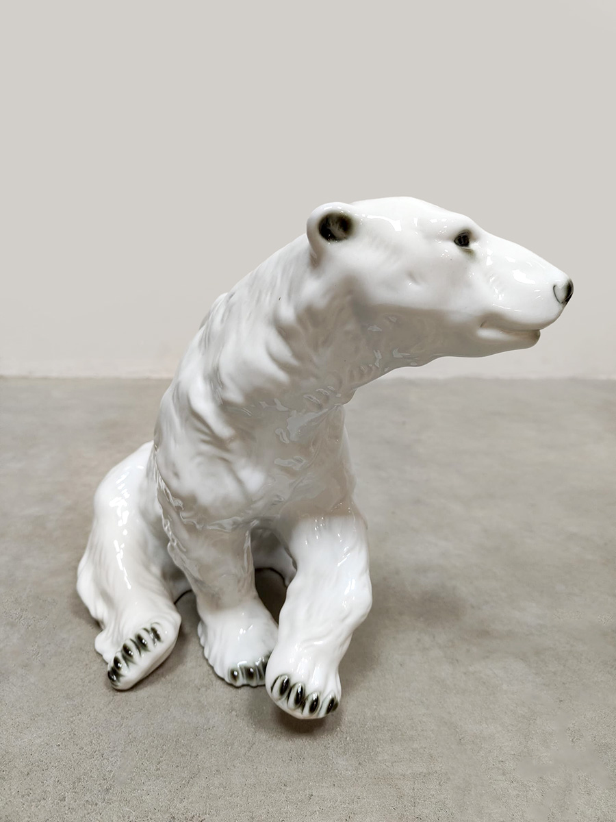 Vintage large porcelain polar bear Royal Dux Vintage large porcelain polar bear Royal Dux