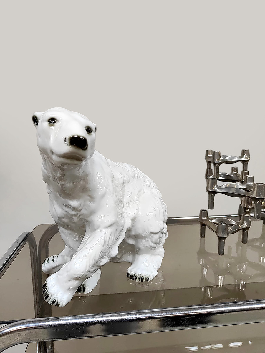 Vintage large porcelain polar bear Royal Dux Vintage large porcelain polar bear Royal Dux