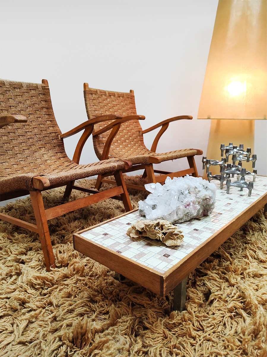 Vintage furniture design rope chairs touwstoelen Vroom & Dreesman