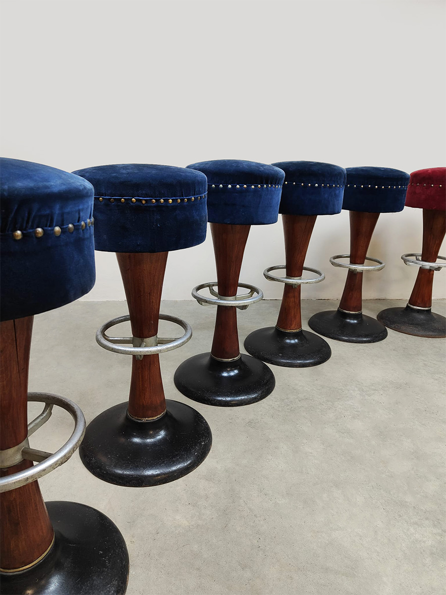 Vintage French café bar stools Art deco style