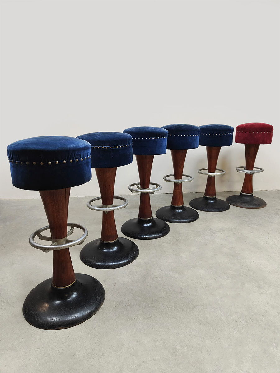 Vintage French café bar stools Art deco style