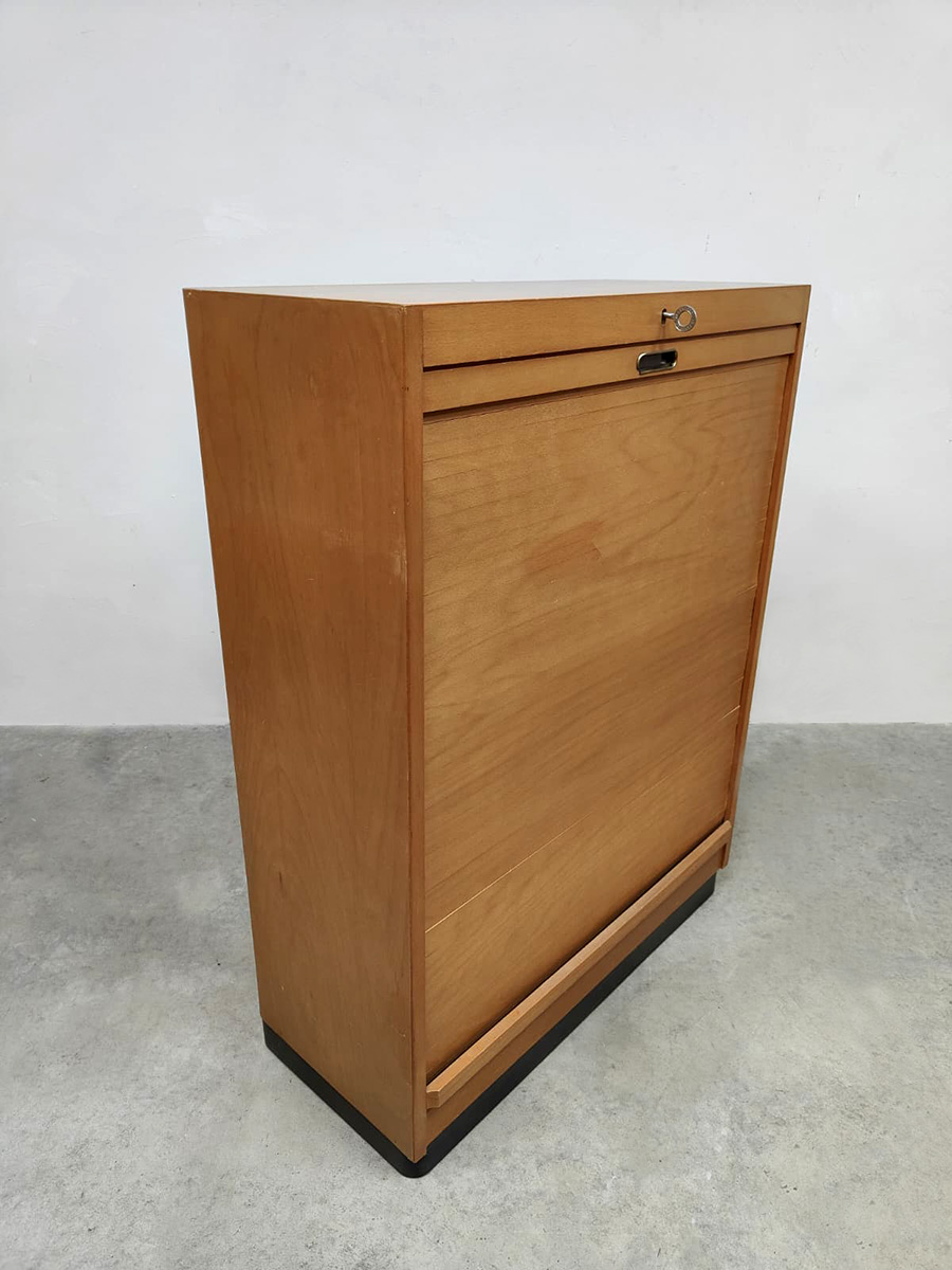Vintage German roller shutter cabinet rolluik kast Ekawerk Horn Lippe