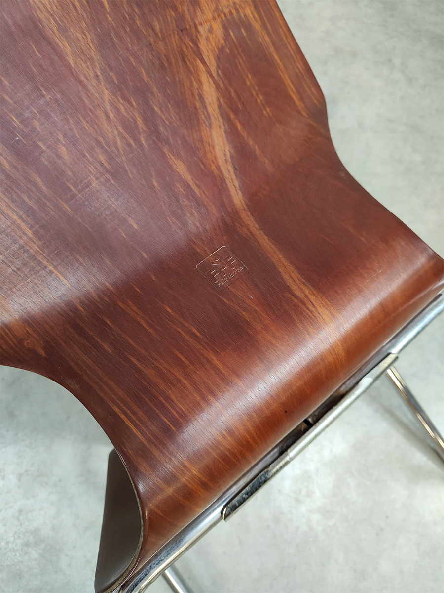 Vintage design Pagholz stacking chairs stapelstoelen Flötotto