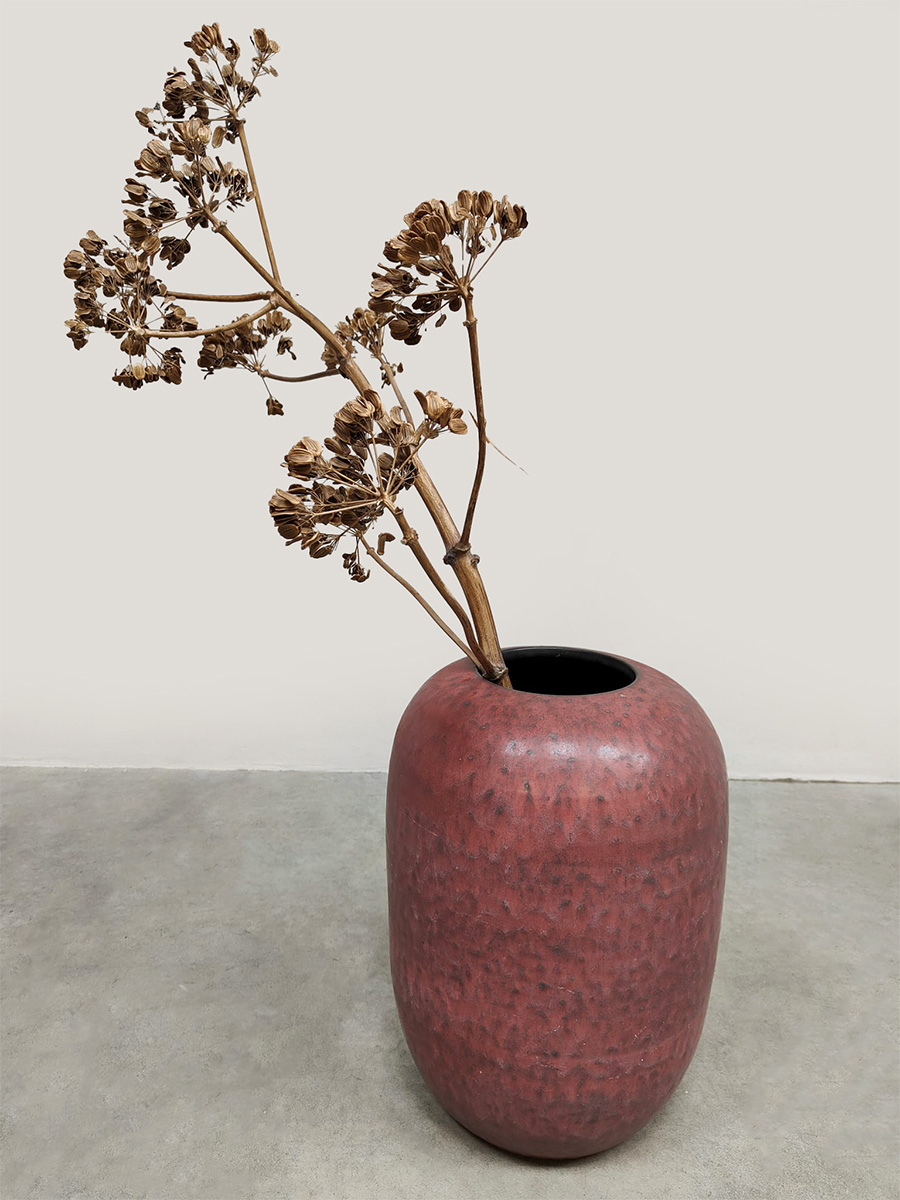 Vintage large ceramic Ceramano vase keramieken vaas