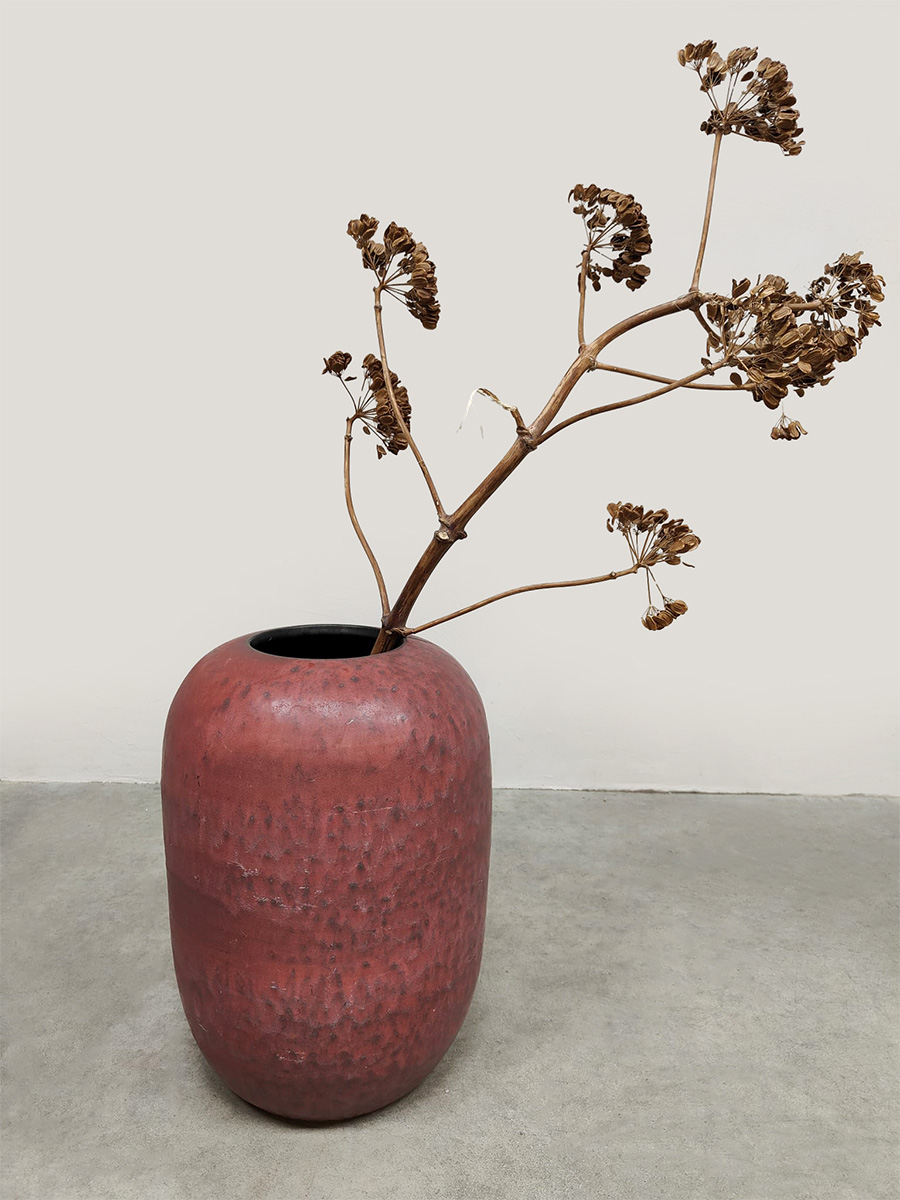 Vintage large ceramic Ceramano vase